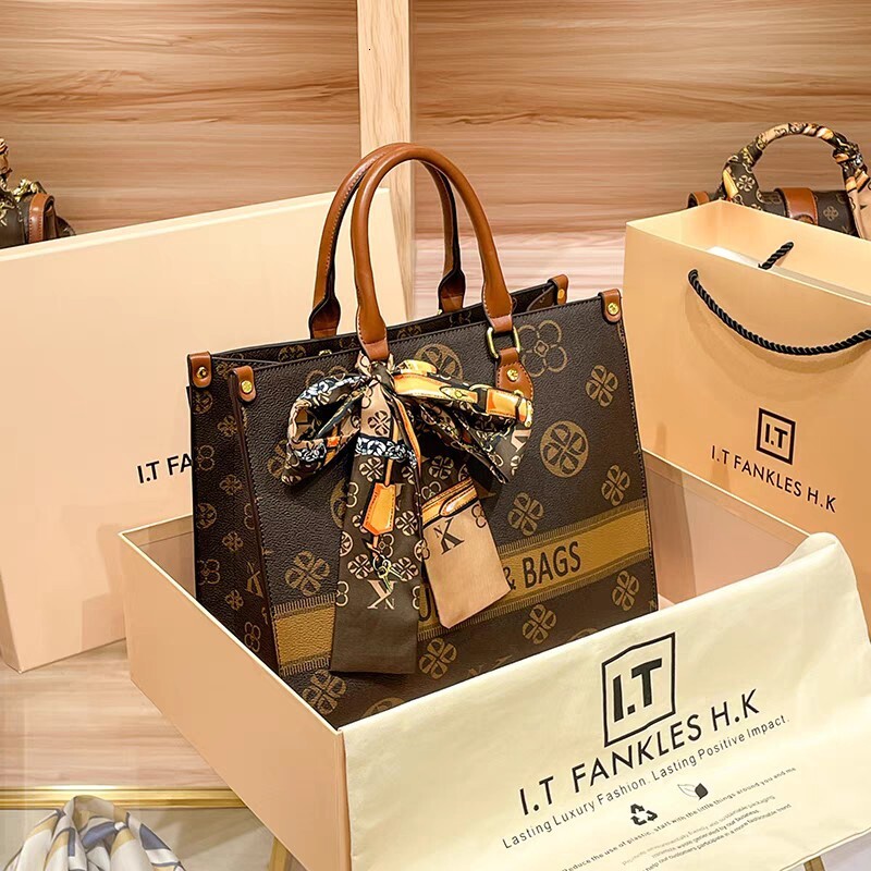Women's Genuine Leather New Model Boutique Ladies Tote Handbag Large Capacity High-end Bag