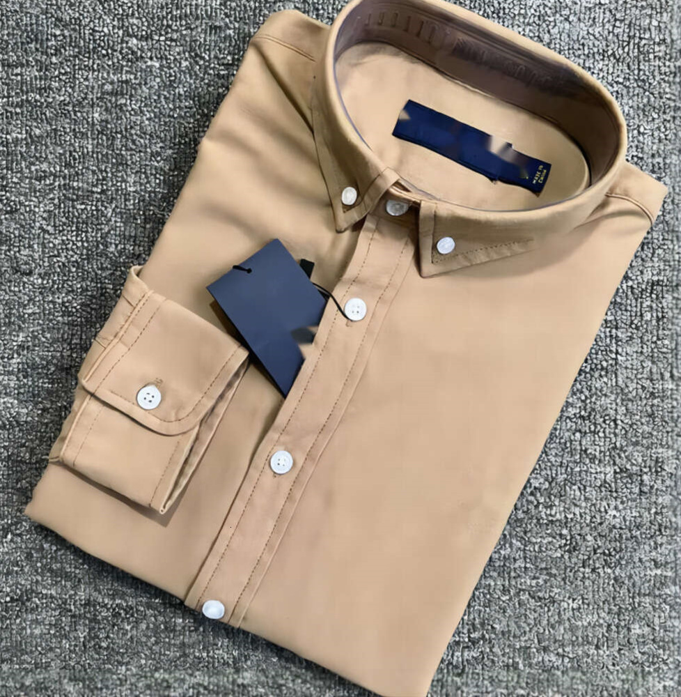 2025 Little Mens Shirt polo polos Long Sleeve Business Autumn men casual loose Motion current fjhz