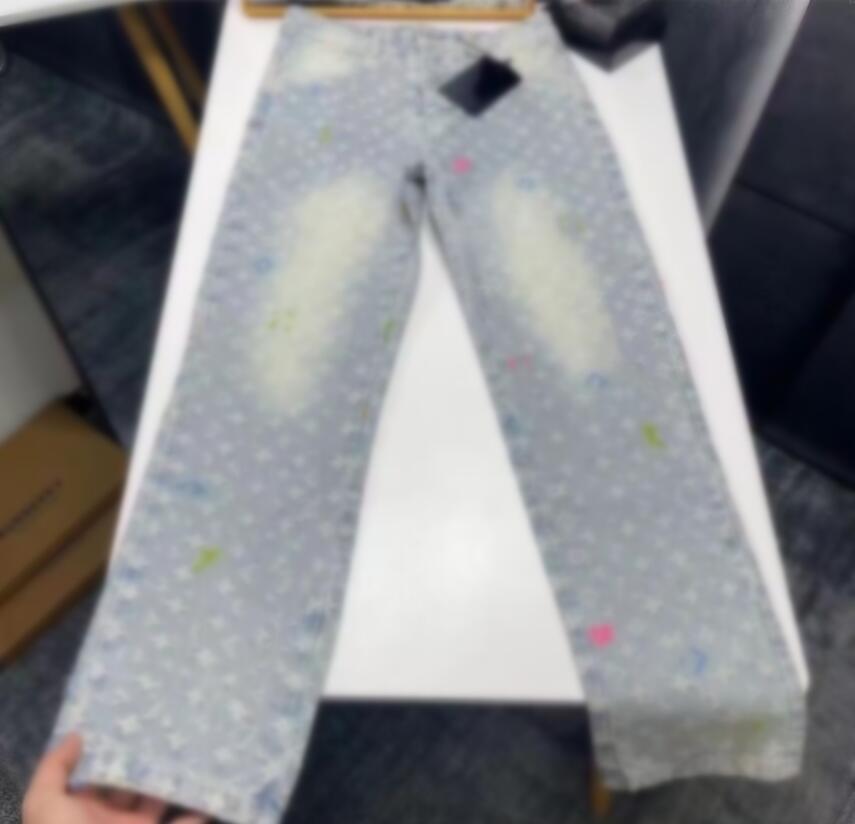 Femmes jeans pantalon bleu clair arrière pantalon de la lettre de poche