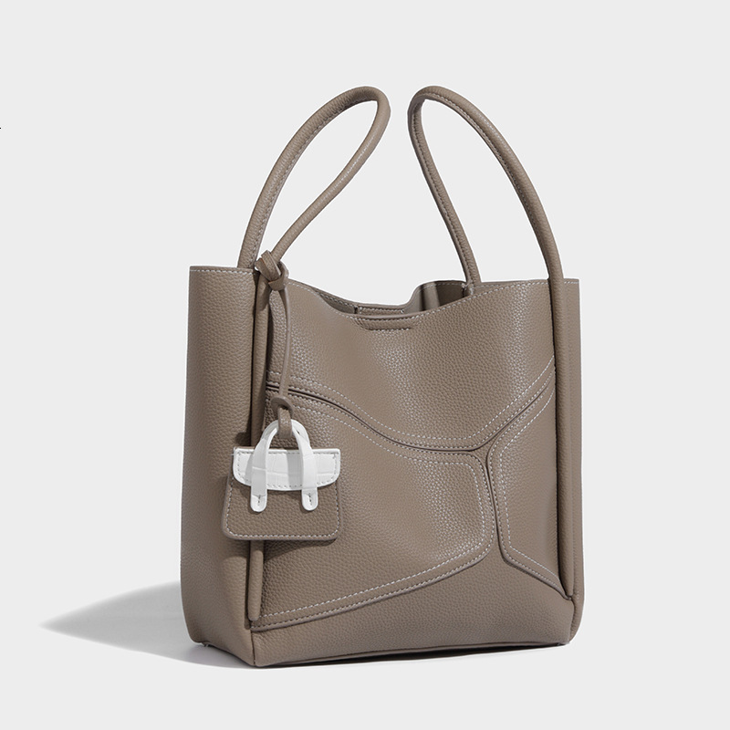 Color Block Tote New Women's Casual Versatile Large Capacity Handbag Shoulder Crossbody Bag