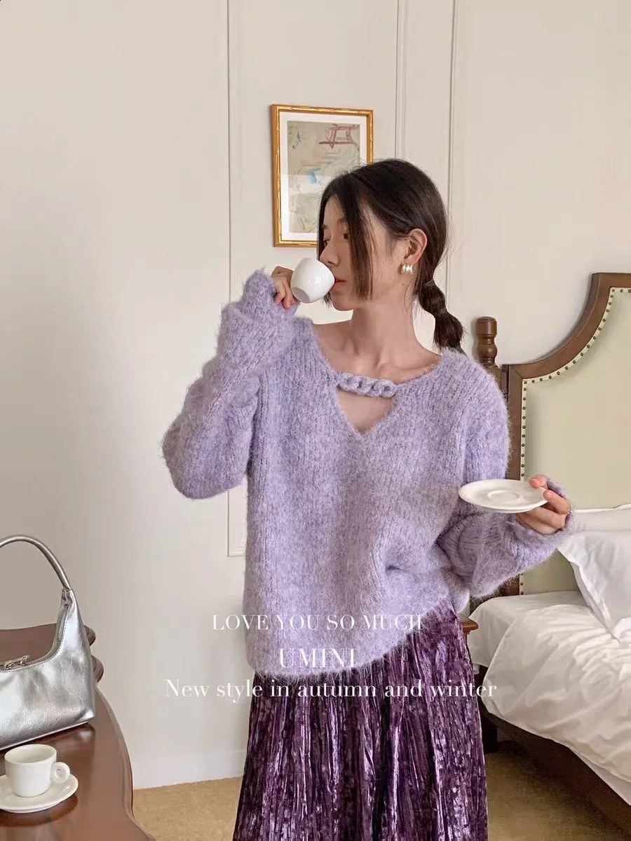 Sweater Coat Knitwear Womens Fall And Winter Loose Pullover Long-sleeved Sweater Casual Style Coat 250811