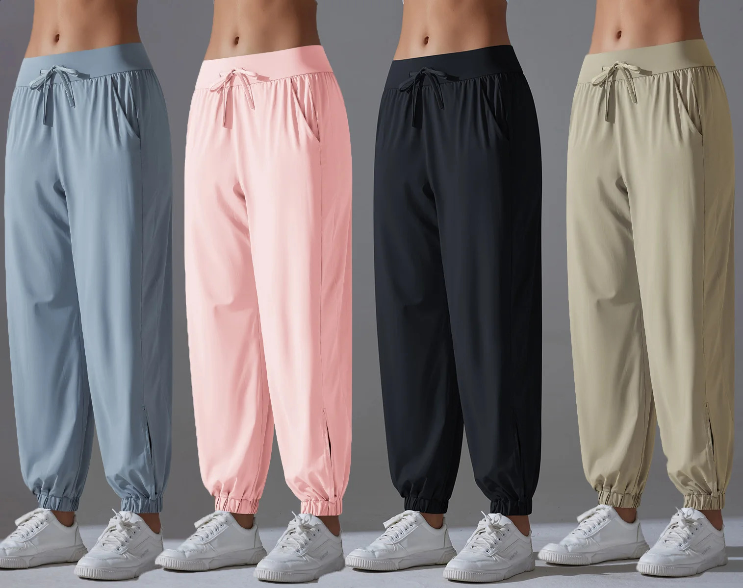Sunscreen Womens Yoga Pants Loose Ankle Sports Jogger Pants Thin Quick Drying Original Yarn Sunscreen Pants Slack Yoga Pants250813