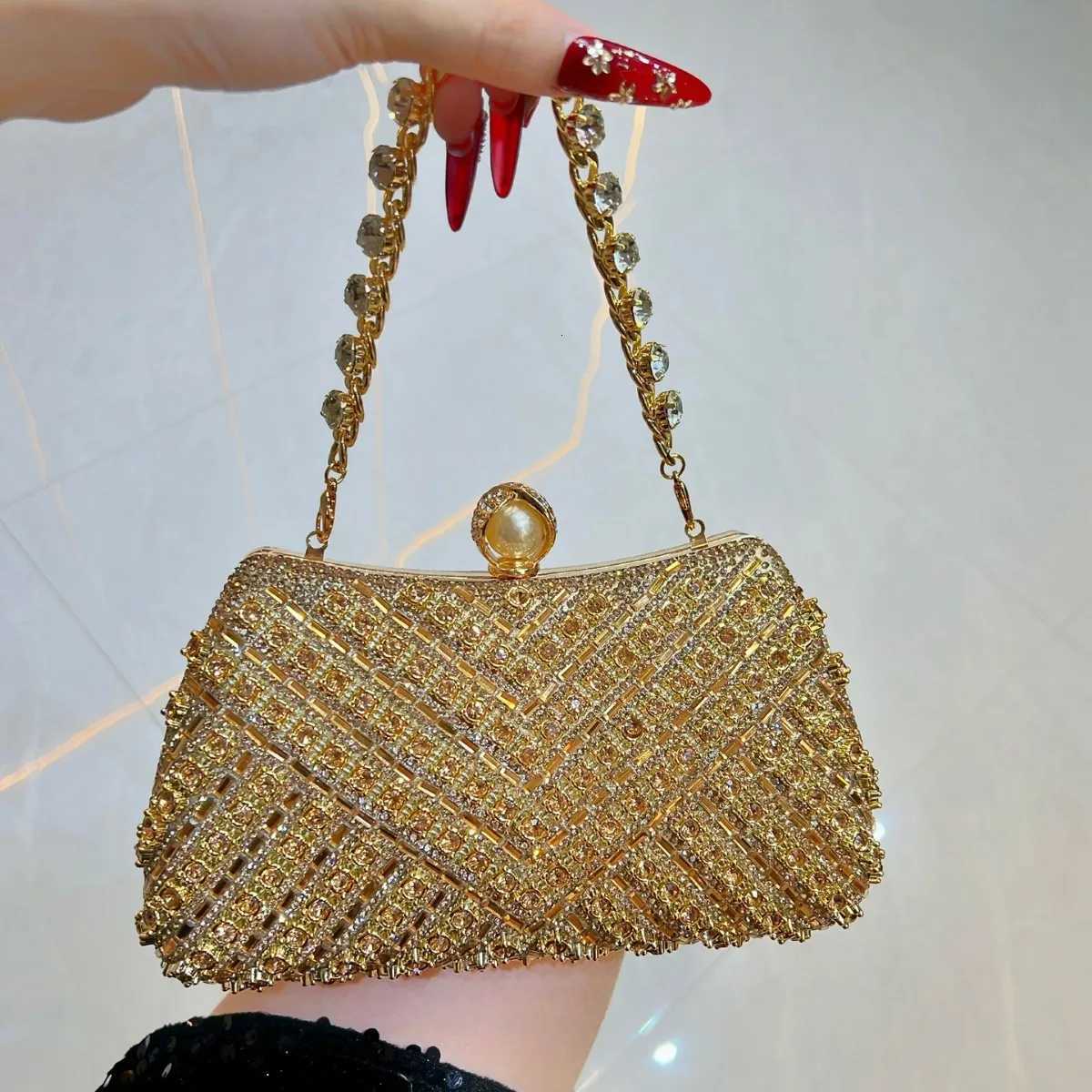 Rhinestones Diamond Evening Bags For Women Luxury Chain Shoulder Crossbody Bags Party Wedding Clutch Handbags W250816