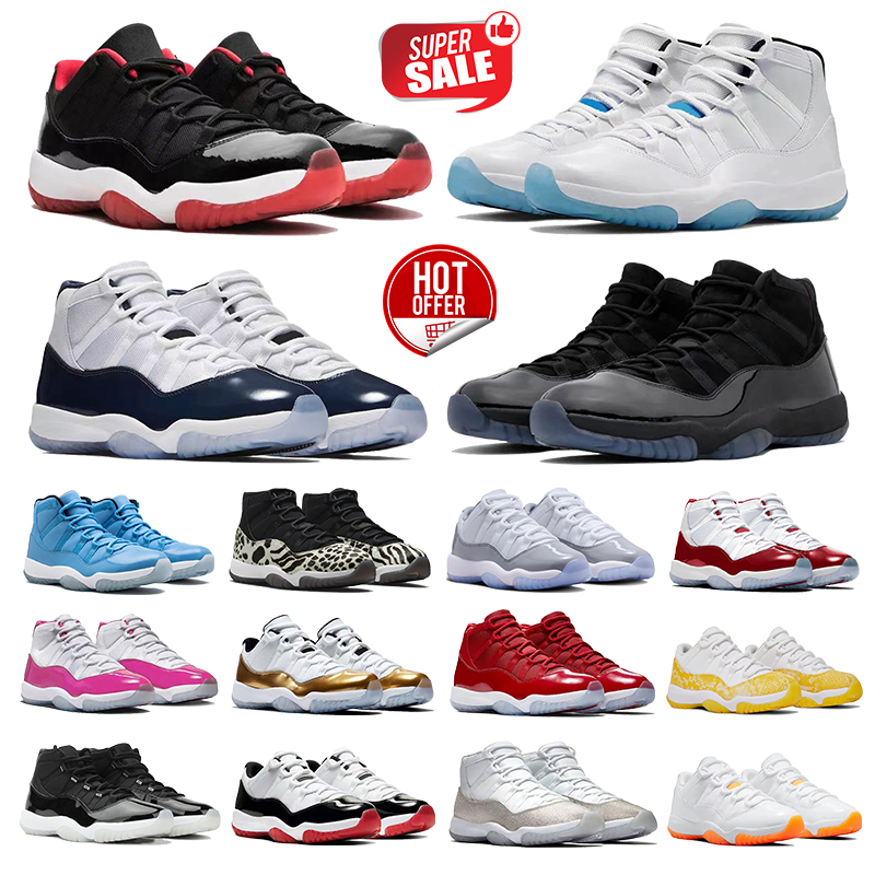 Hot Men Women 11 11s Basketball Shoes Designer Runner Sneakers Blue White Black Grey Pink Red Outdoor Sport Hikng Trainers Shoe Size 36-47