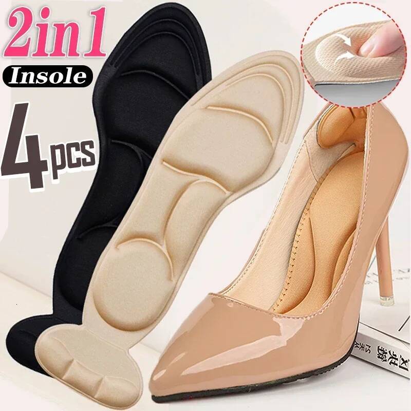 1/2pair Memory mousse PAUT SEME INSTERNE INSERTS POST Back Back Anti-slip pour les chaussures de protection à talons hauts Insérer les semelles i
