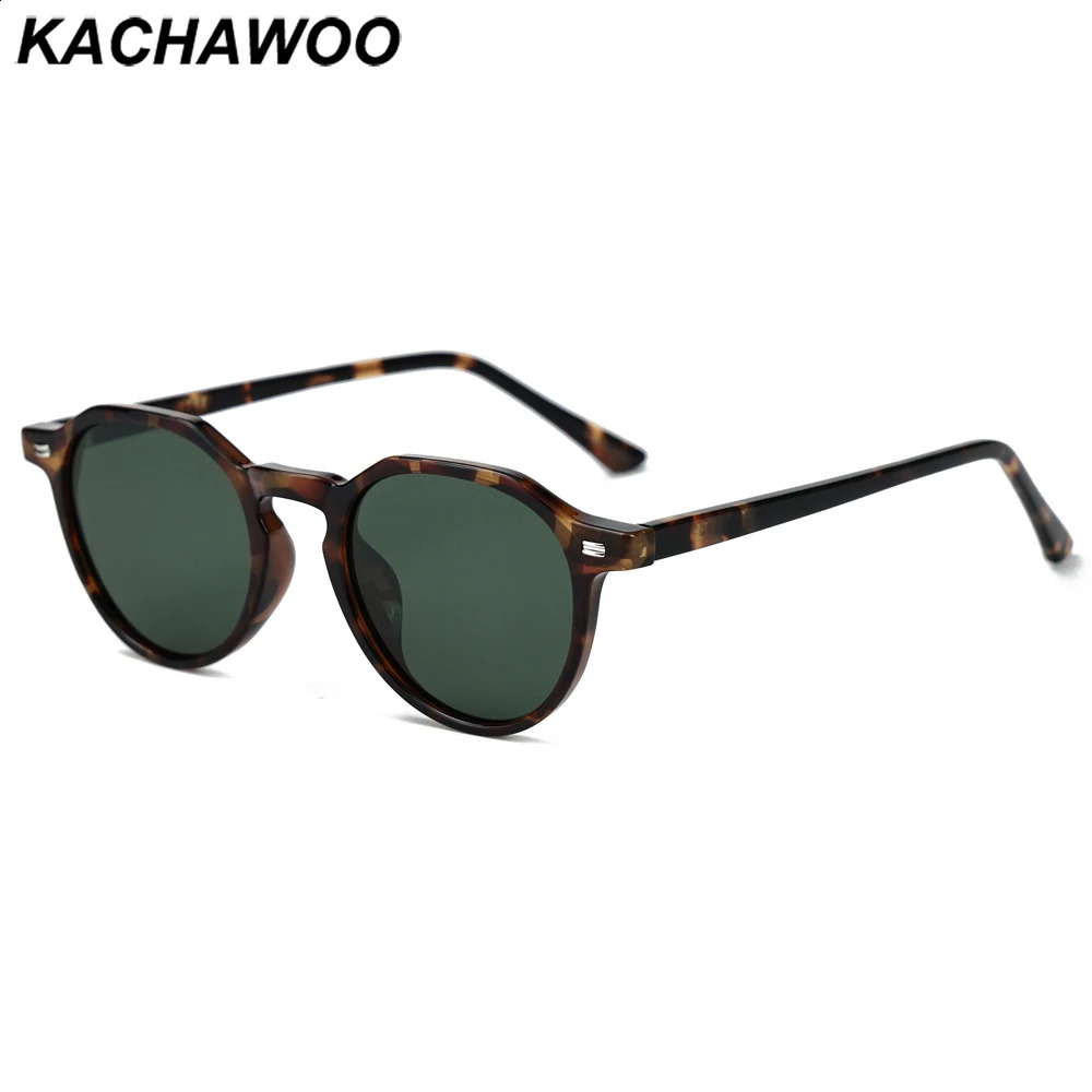 Kachawoo polarized sunglasses for men leopard green TR90 frame acetate fashion sun glasses women unisex Summer shades travel 250807