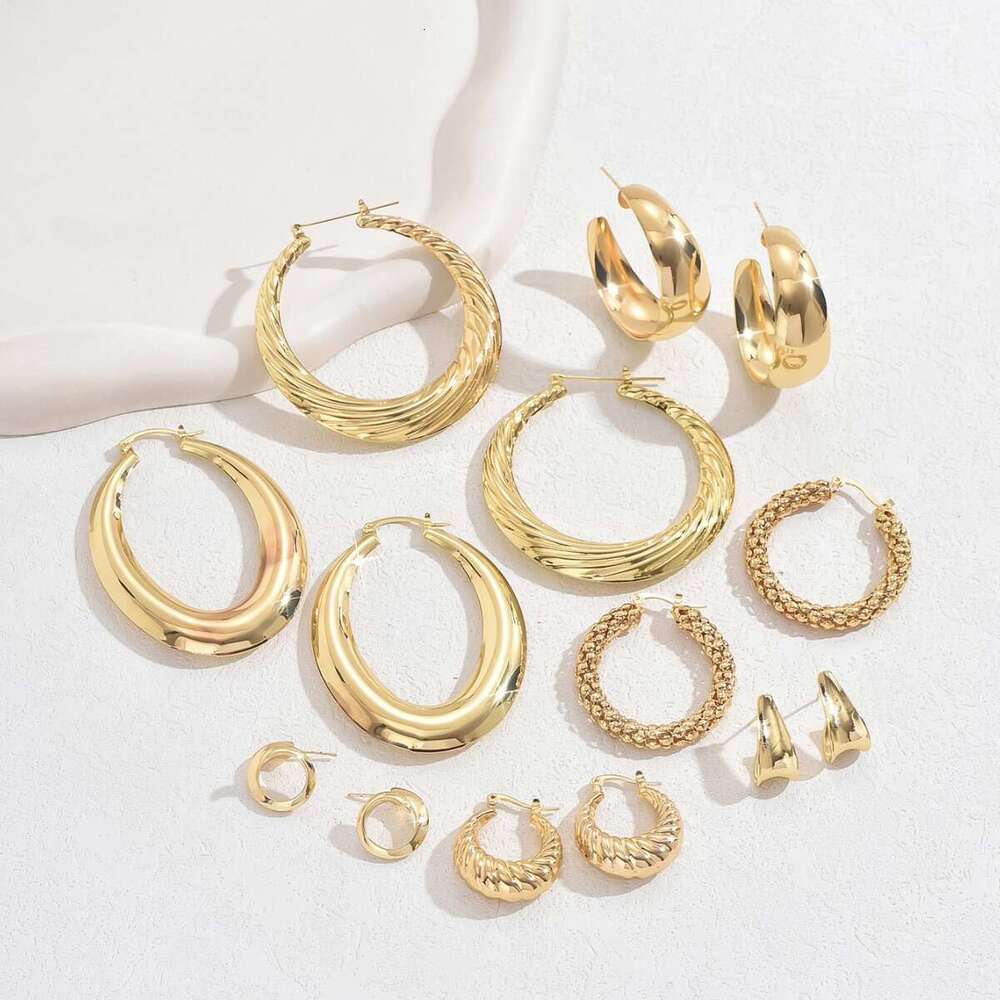 Ins Fresh Japanese and Korean Style Women's Simple U-shaped Niche Design Studs Versatile Elegant Earrings