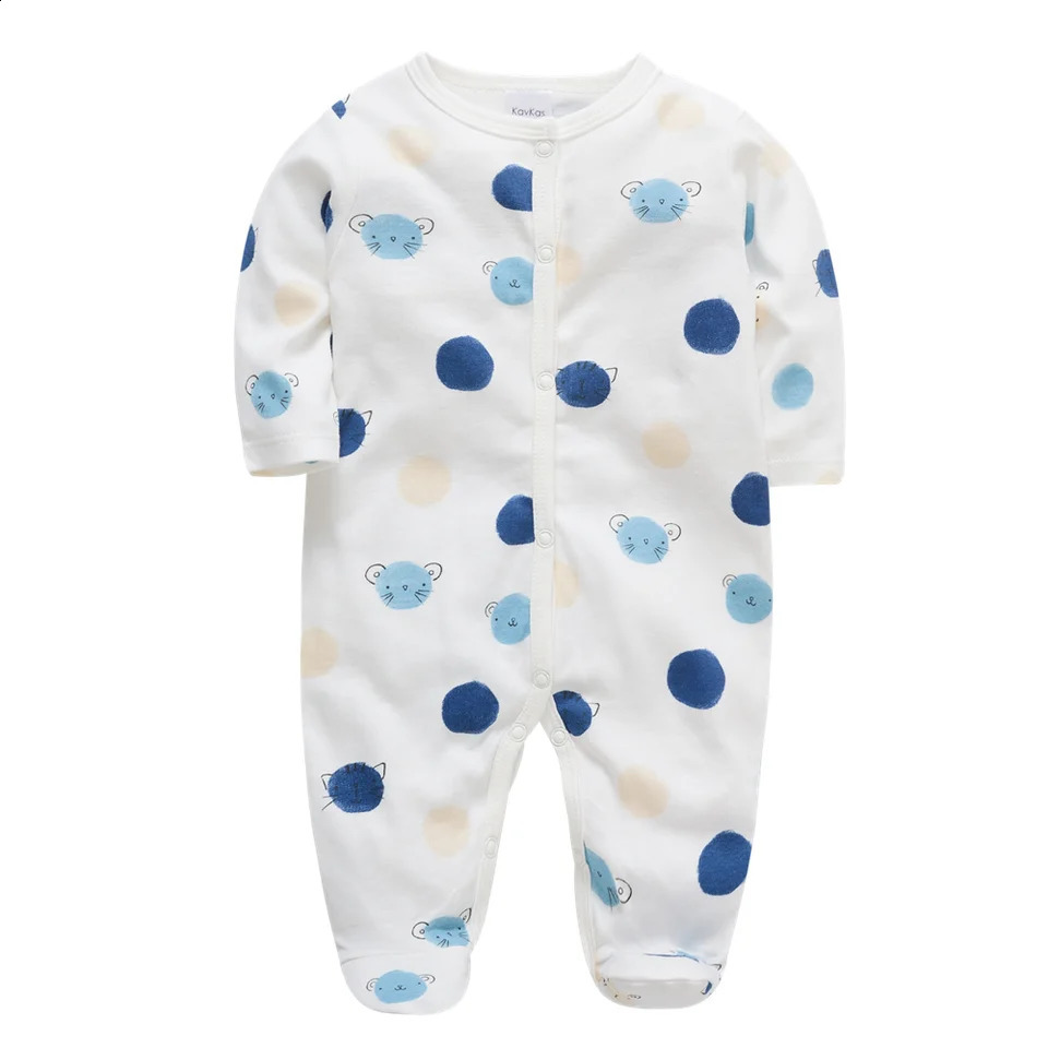 Dots de vêtements pour bébé de printemps n né 100% coton rober à manches longues combinaison à manches complètes pour nourrisson à manches complè
