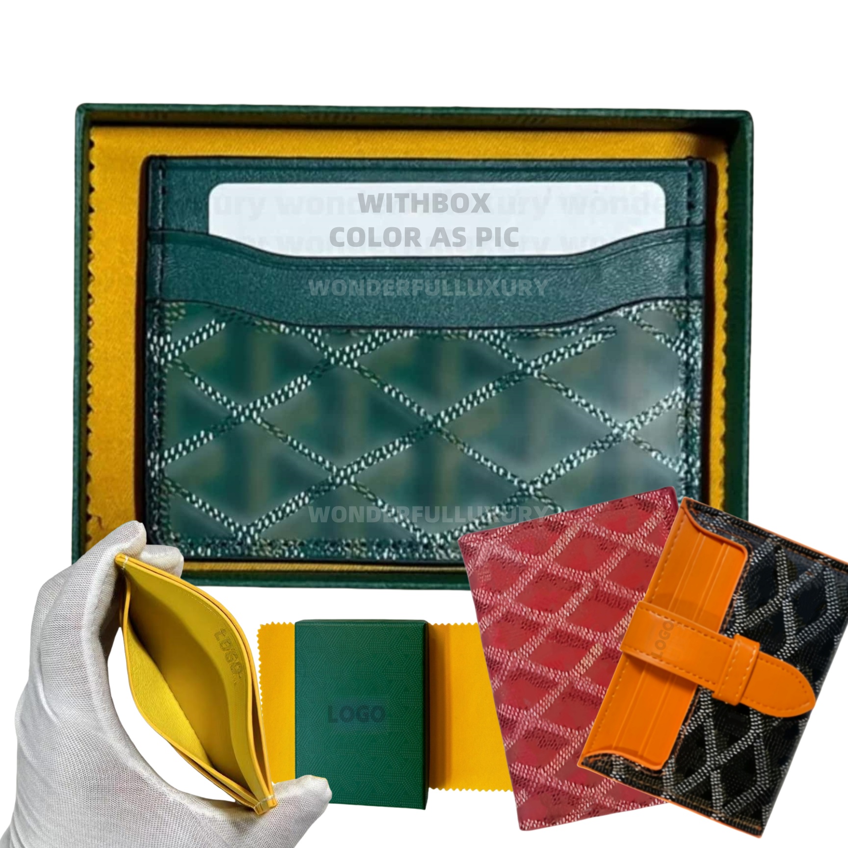 10A card holder wallet designer bag with original box ID Case holder Pocket women Men Bag passport holders Luxury designer wholesale Small purse mul