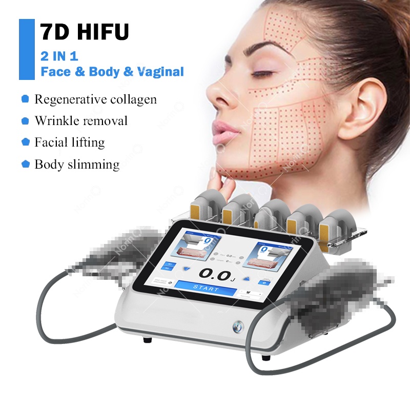 Nouvelle arrivée 7d Hifu Rébarbat de rides anti-âge HIFU 7D FACE LE SOULAGE CORPS SLAMINAGE MACHINE DE BEAUTÉ