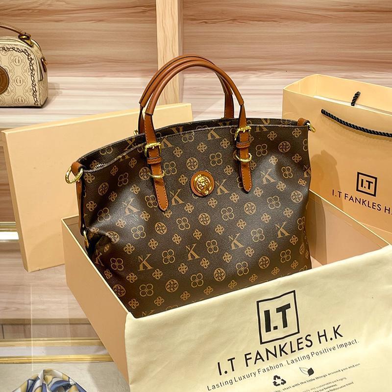 Guangzhou Women's High-End Handbag Large Capacity Genuine Leather Shoulder Crossbody Tote Bag