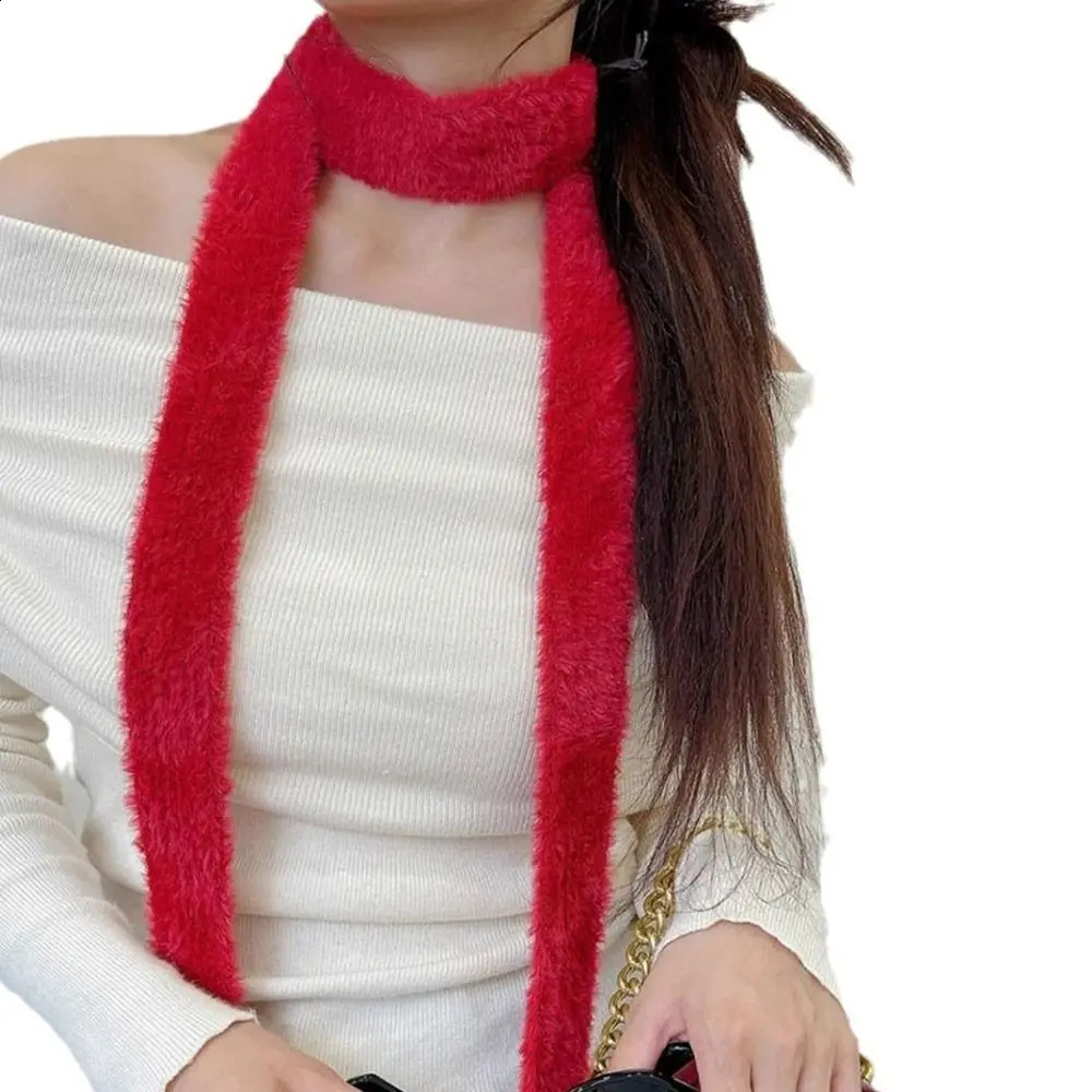Style coréen en peluche y2k fille écharpe couleur unie douce sweet squarine écharpe massin furm tiède mohair femme écharpe automne hiver 250811