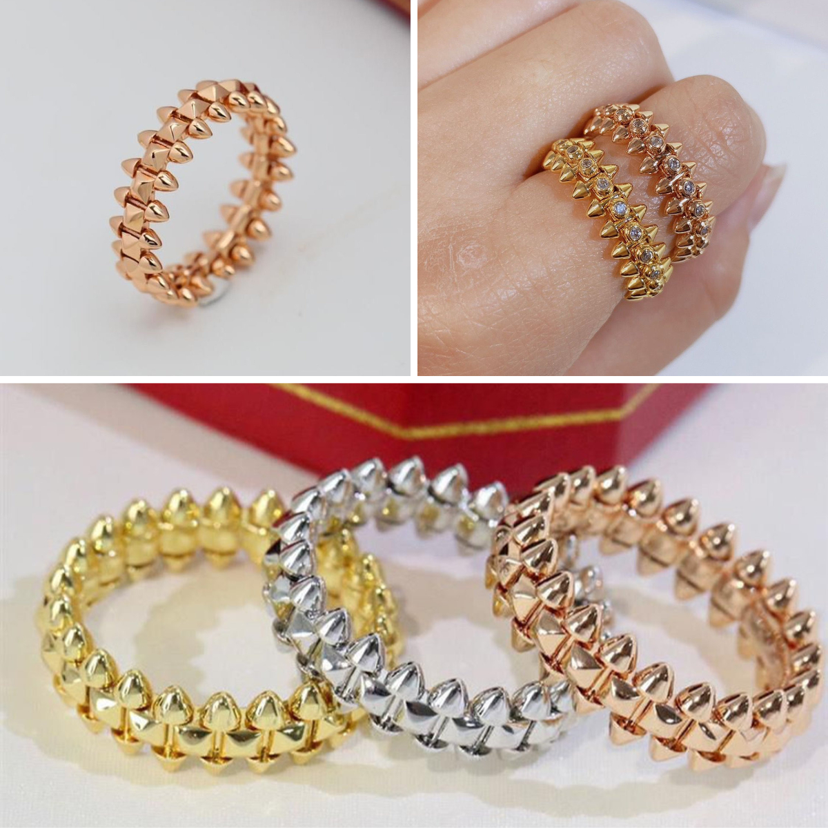 luxury jewelry bullet ring designer jewelry women Hip hop rock rings for women mens ring accessories rings engagement diamond ring stainless steel j