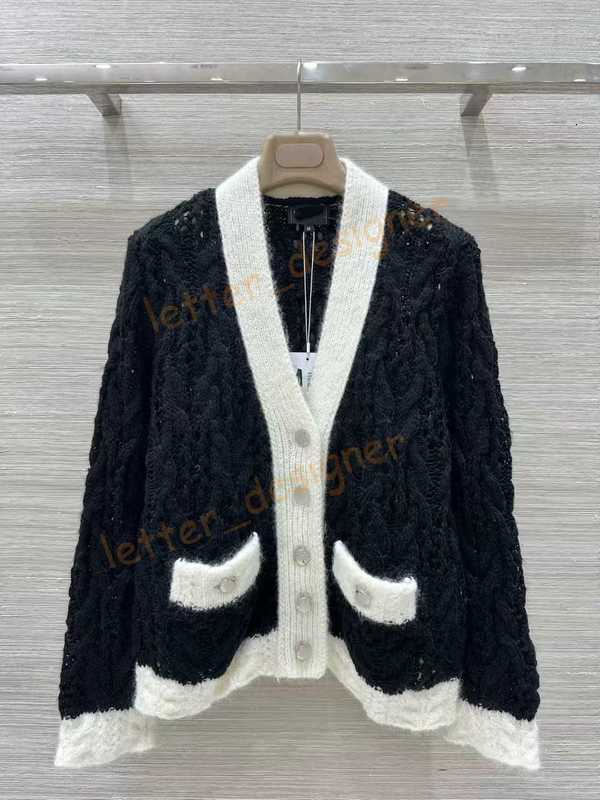 Women's Sweaters Designer mirror quality Milan Runway Sweaters 2025 New Autumn Winter Long Sleeve cardigan Fashion Designer Sweaters Brand S