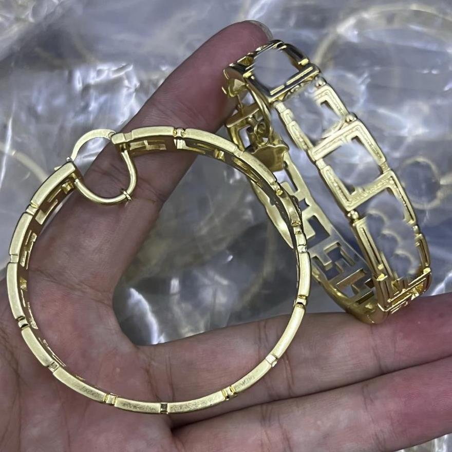 Diamond Crystal Big Circle Hoop Earrings With Bling Cubiz Zircon Statement Copper Earring Fashion Personality Christmas Gift Jewelry Hiphop Rock Pun