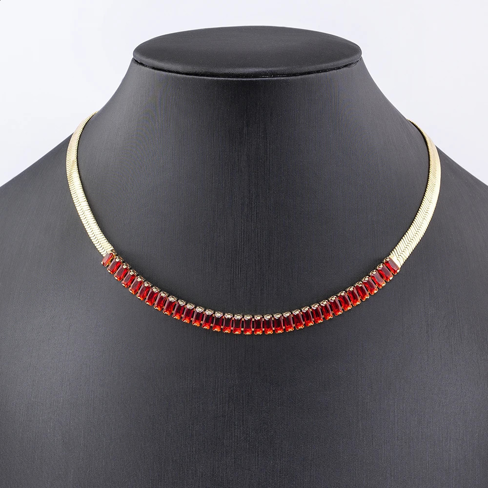 Nidin European and American Ins Light Boho Style Geometric Square Zircon Fashionable Elegant Adjustable Necklace Jewelry 250811