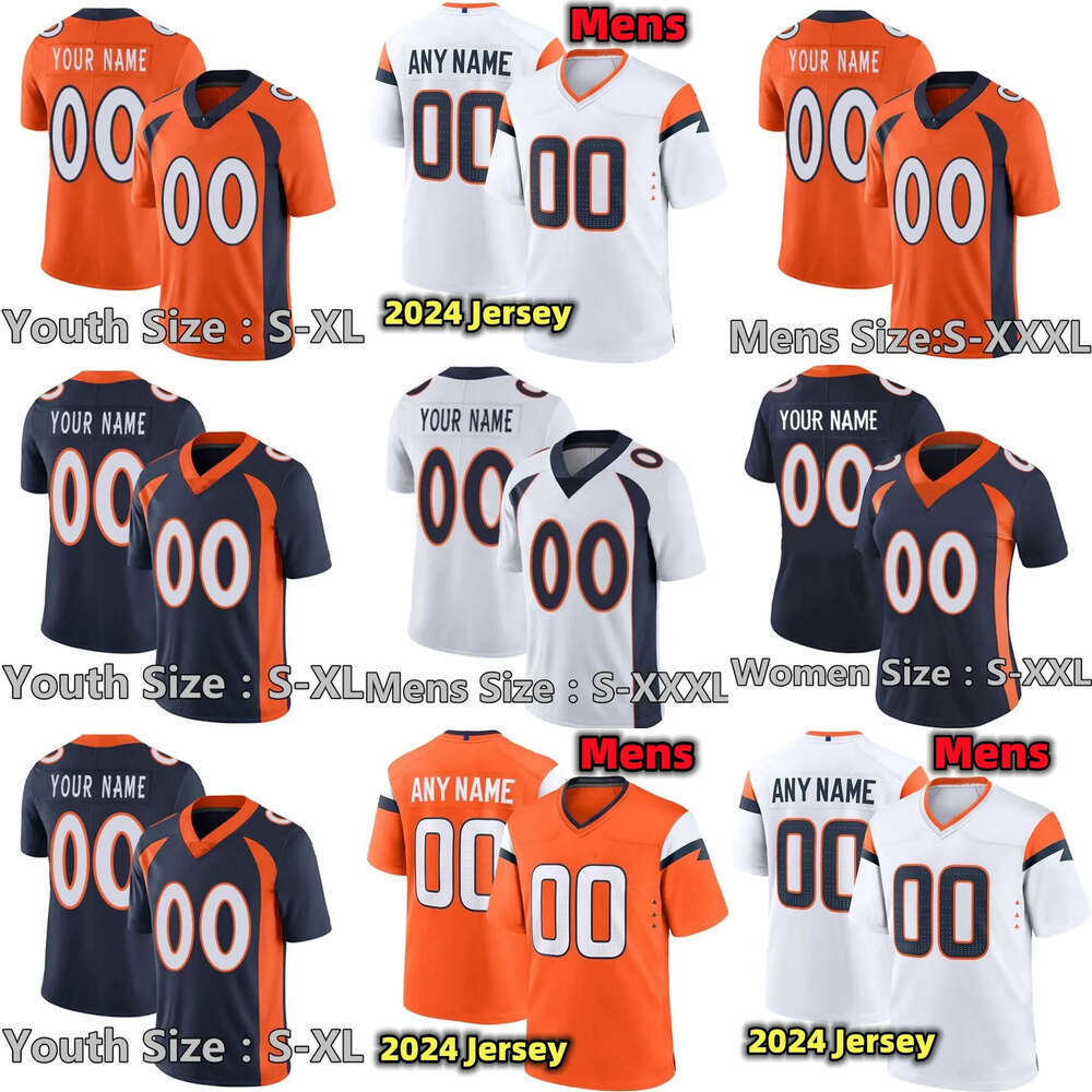 2025 Football Jerseys Bo Nix 31 Justin Simmons Throwback 33 Javonte Williams 10 Jerry Jeudy Peyton Manning Patrick Surtain II Pat Bradley Chubb John
