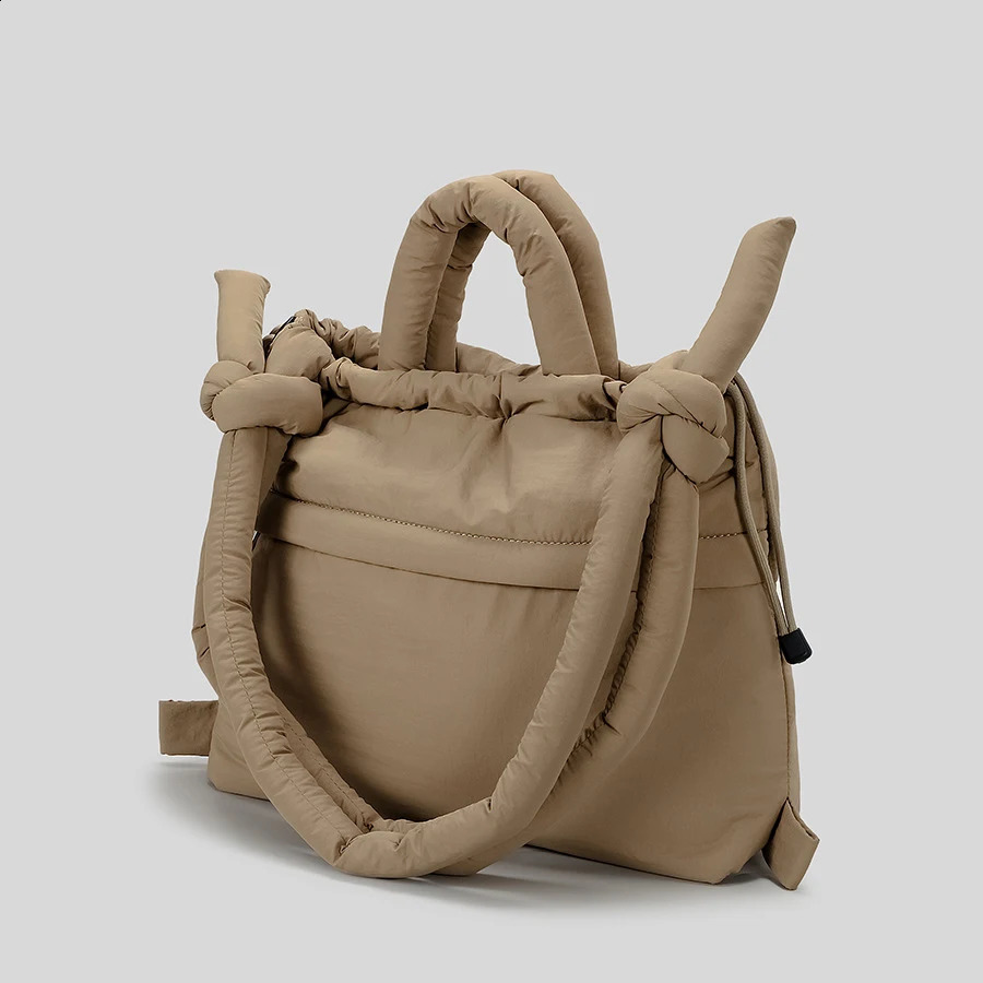 Casual Soft Nylon Large Capacity Puffer Tote Bag er Padded Women Handbags Multifunctional Shoulder Crossbody Bags 2024250813