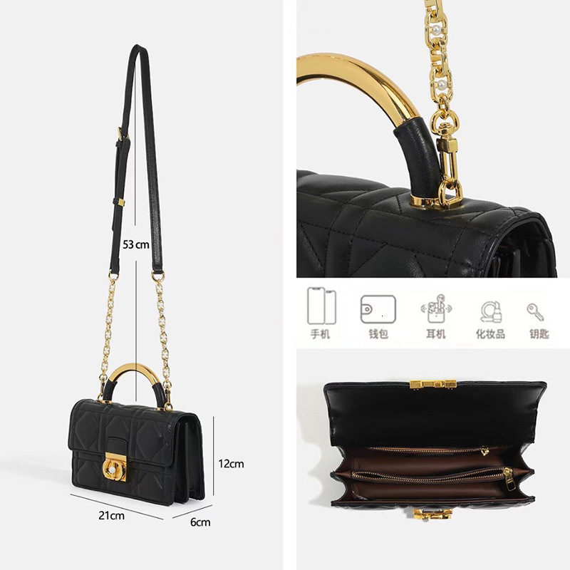 Autumn Winter Women's New Fashion Rattan Pattern Quilted Ladies High-end Versatile Handbag Shoulder Crossbody Bag