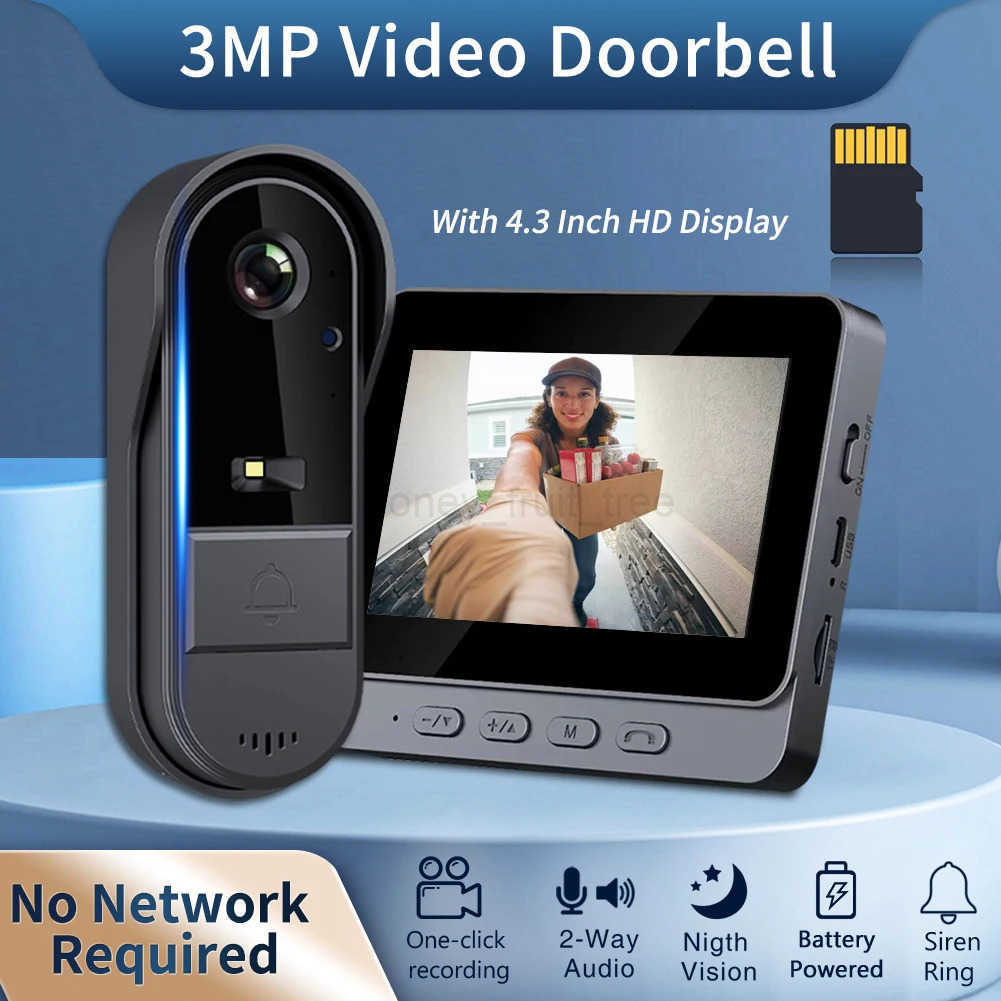Coupée vidéo Smart 1080p HD Wiless Wireless avec wifi bidirectionnel Caméra extérieure Interphone sans fil vocation imperméable Smart Home Door S