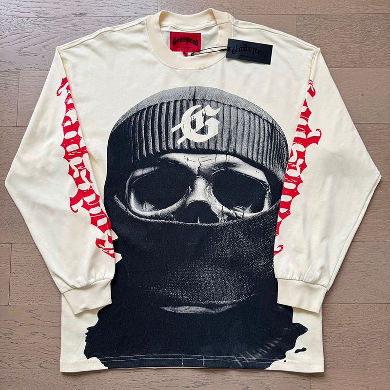 Designer God Speedes Vintage Washed Crewneck Sweatshirt Unisex Men Women Oversized Pullover Godspeedity Longsleeve Tee Shirt Top Y2k Skull Graphic T