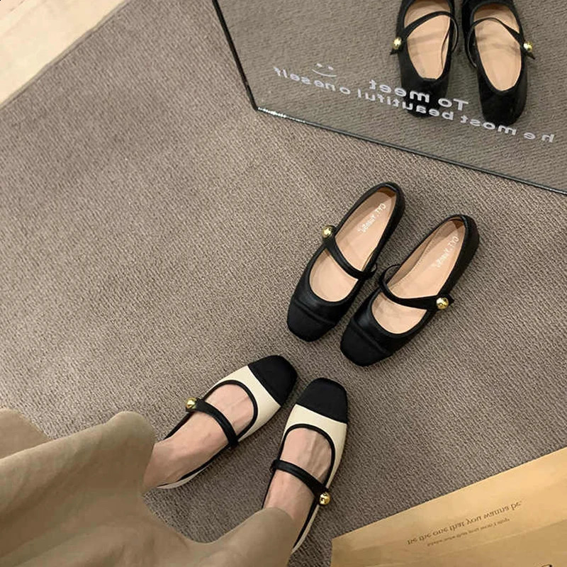 Spring Women Mary Jane Flats Chaussures Fashion Shallow Mix Colors Chaussures Laides Soft Sole Comfort Street Style Chaussures 250815
