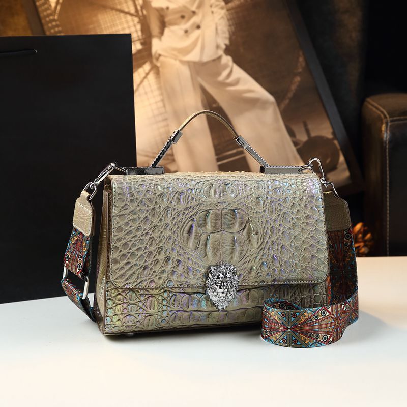 Crocodile Women's Sac Nouveau sac à main à la main à main arborant à main élégant haut de gamme