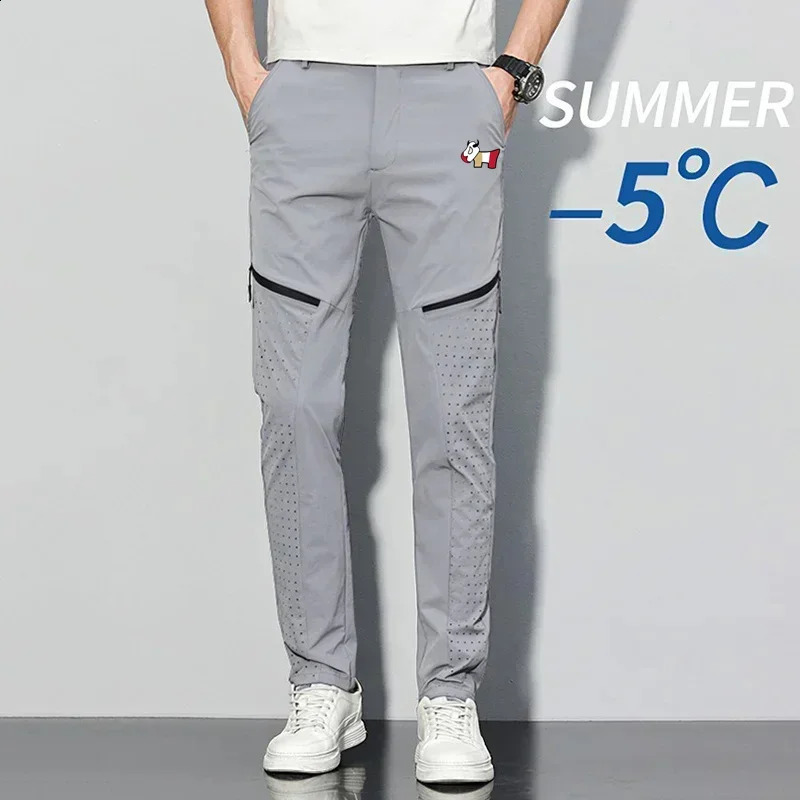Korean Golf Pants Mens Summer Loose Sports Pants Mens Casual Fashion Outdoor Quick drying Pants Golf Clothing 250808