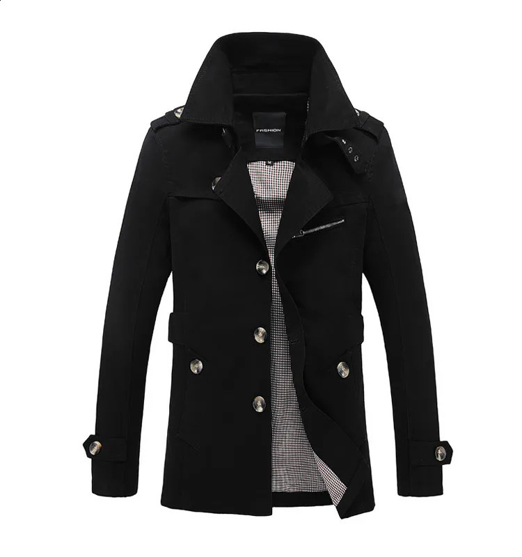 Male Overcoat Long Jacket Coat Men Mens Trench Trenchcoat Windbreaker Outwear Cotton Fabric Clothing 250814