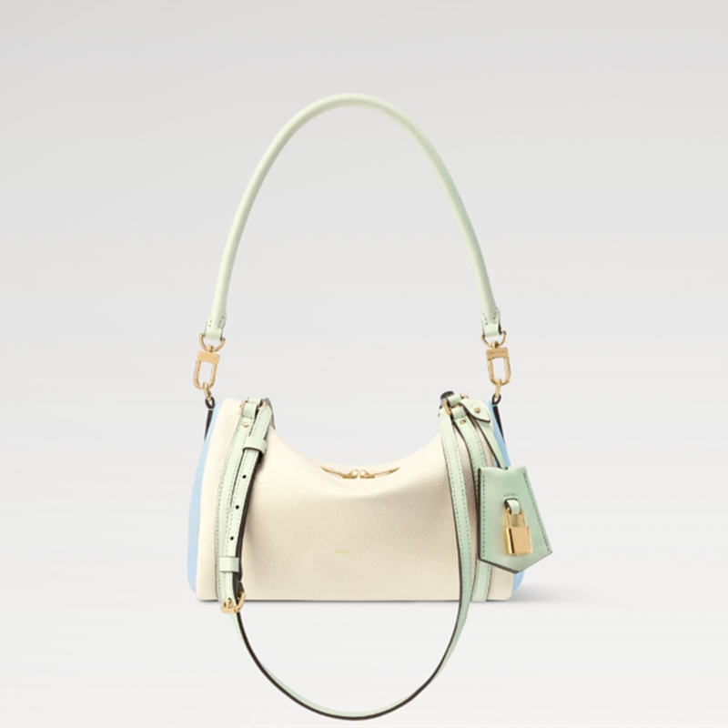 Fashion M26905 Express PM Travel Sacs NOUVEAU CALFSkin Perfect City Handbag Olympian Blue Golden Supple Le cuir en cuir Coton Doublure de design