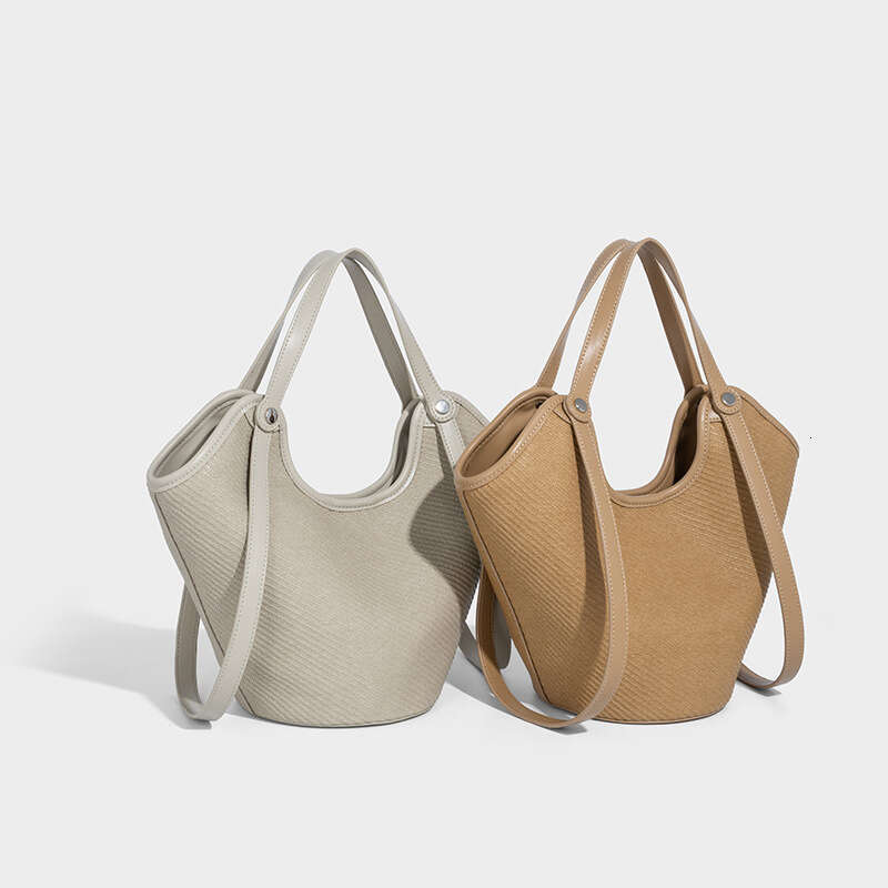 Women's handbag woven vegetable basket fashionable single shoulder crossbody large capacity 2025 new lazy style