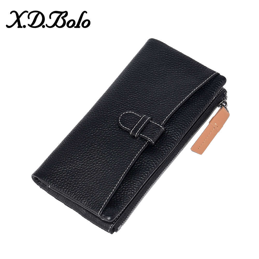 Portefeuille long pour femmes à la mode de grande capacité Multi-carte en cuir souple plitable pochette portefeuille B5 B5