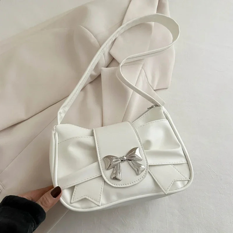 PU Leather Trendy Bow Shoulder Bag Handbag Casual Underarm Bag Daily Commuting Bags Lady Banquet Bag Business Womens Bags 250815