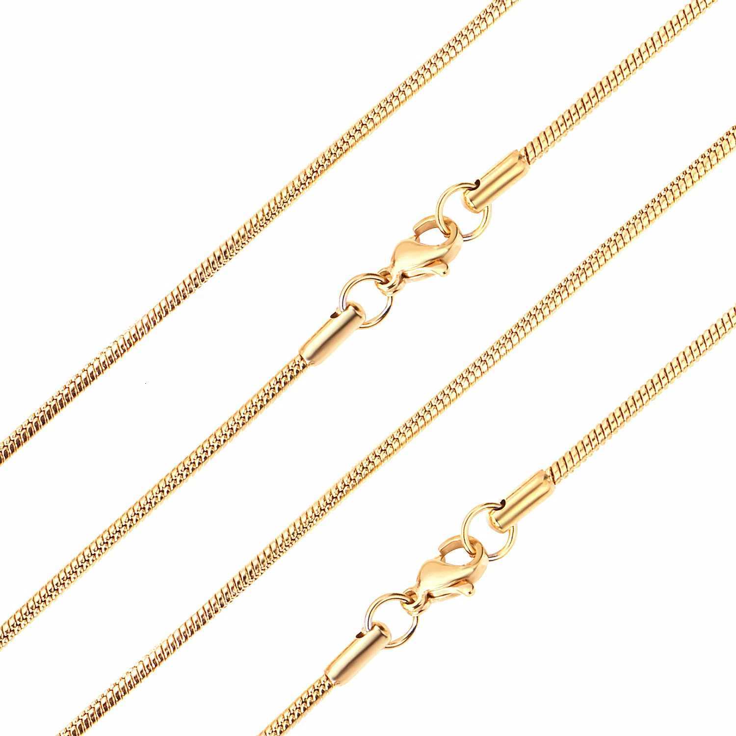 Luxusteel Stainless Steel Jewelry Hip-Hop Style 3mm * 45cm/50cm/55cm/60cm Round Snake With Chain Necklace In Gold Color Gift XJ250816