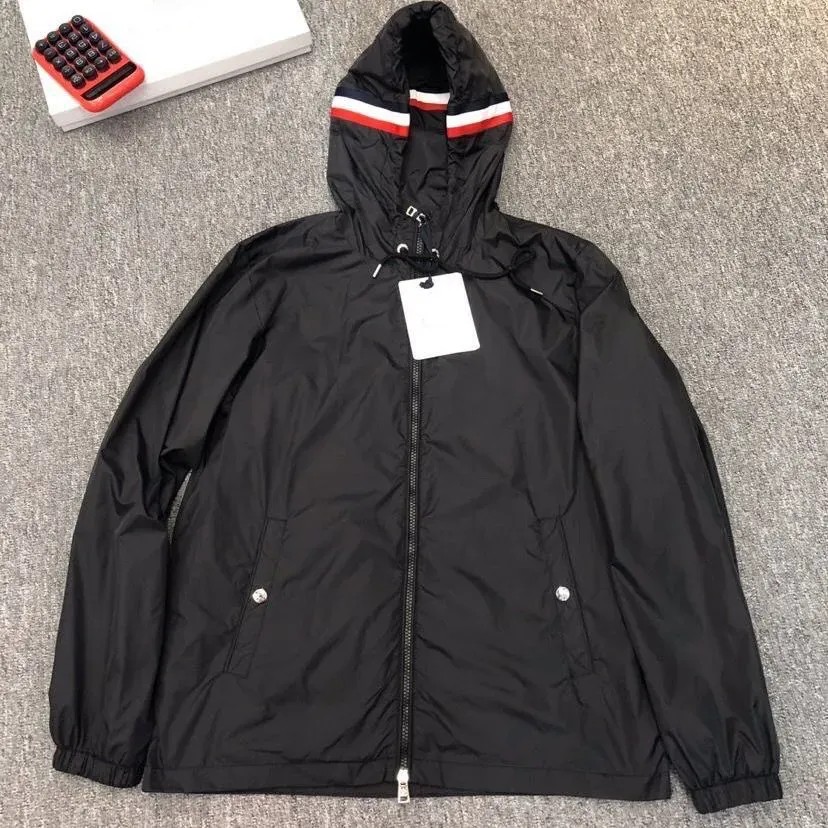 Men's designer jacket, NFC scanning jacket, zipper, colorful and fashionable hooded men's waterproof quick drying jacket, high-quality sli