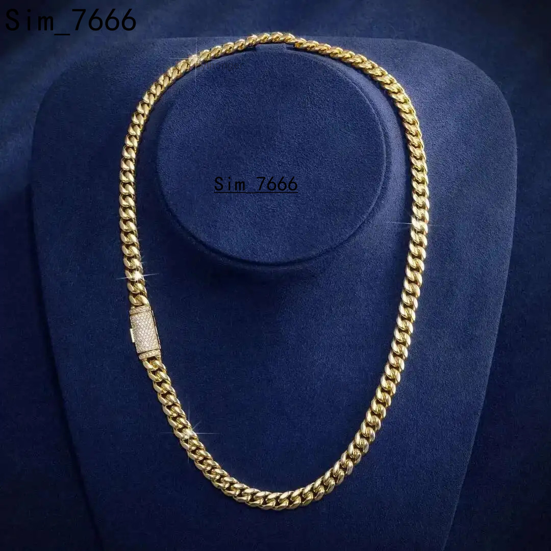 Fashion 2025 Custom 925 Sterling Silver Necklace Miami VVS Moissanite Iced Out Men Hip Hop Cuban Link necklace