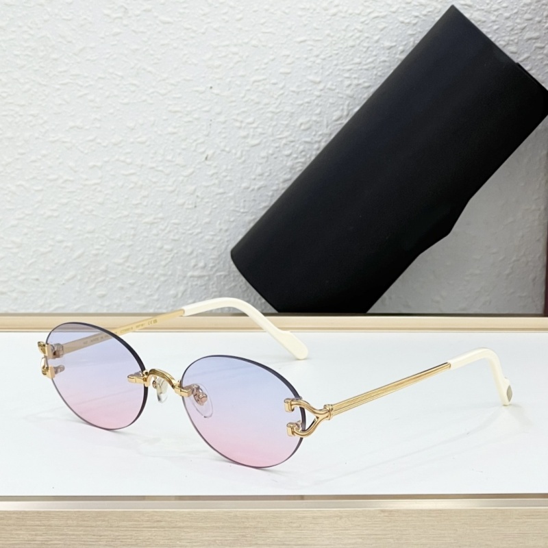 New CT0551S TOP Quality Designer Sunglasses Fashion Rimless Round Shades Buffalo Horn UV400 Classic Luxury Sunglasses For Men Women With Original Bo