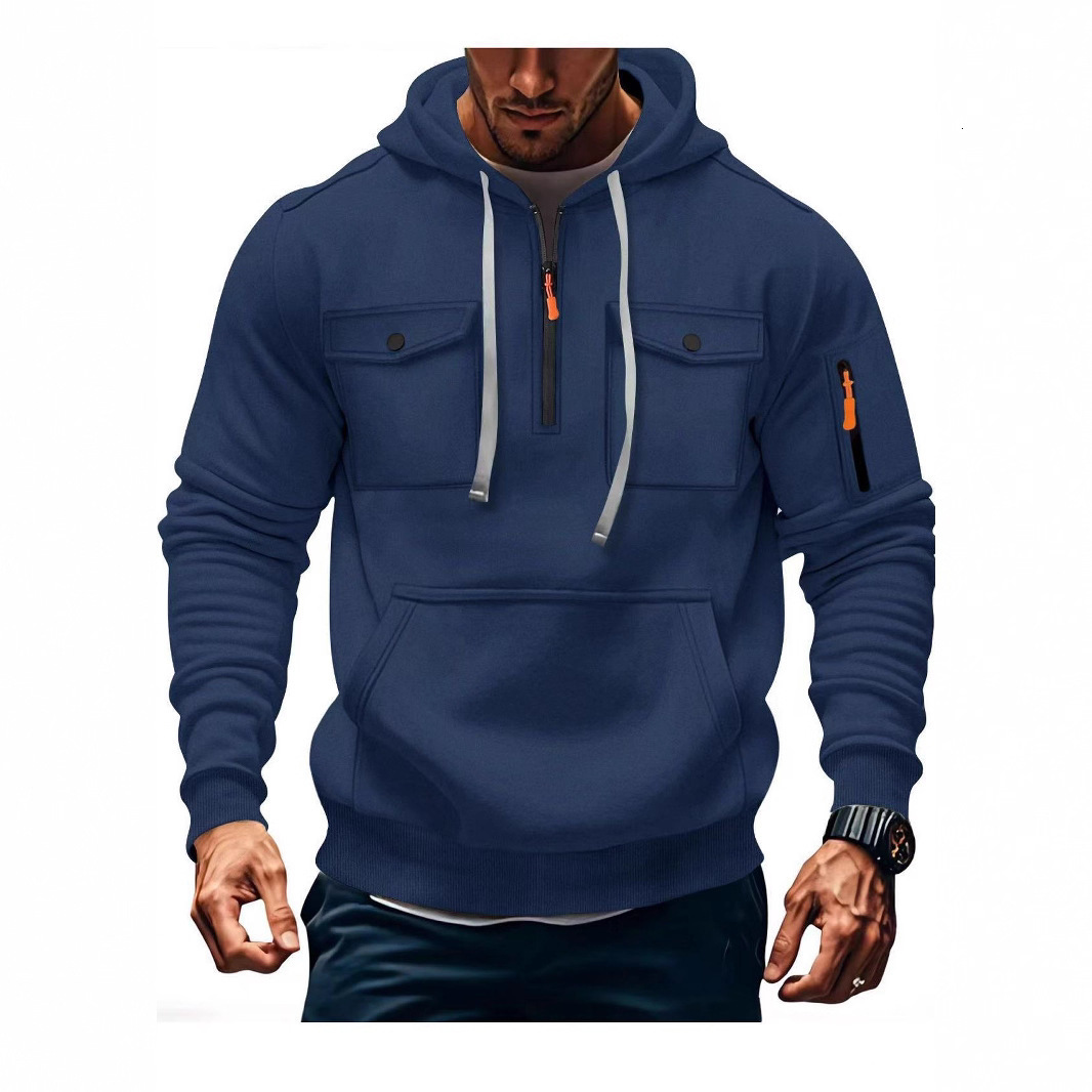 Nouveau sweat à sweat à sweat masculin de poche à manches longues à manches longues à manches longues à manches longues à manches longues Sports