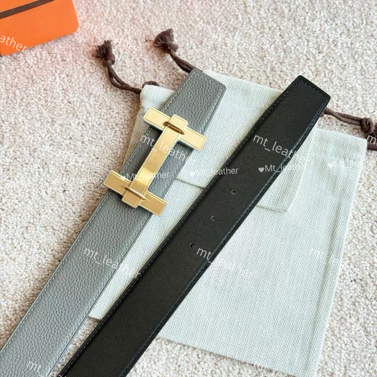 Designer belt For Women Men Belts Real Leather belt Width 3.8cm JUMPING buckle Casual Business High-Quality belt Togo Epsom leather belt with orange