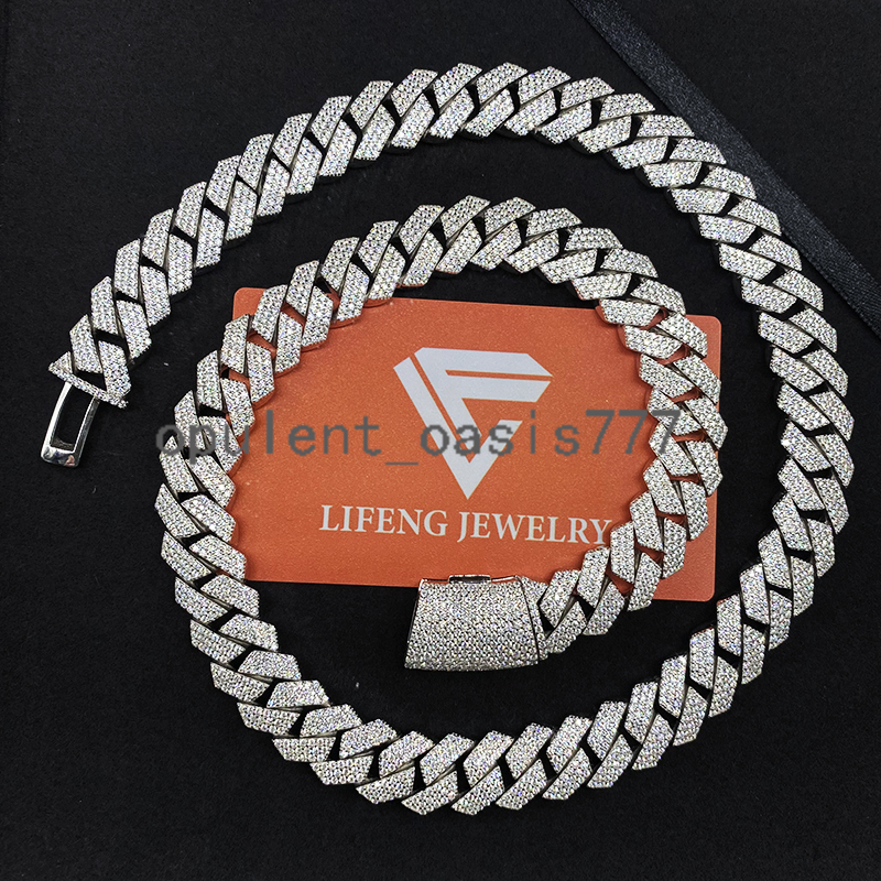 Factory Wholesale 15mm Miami Link Chain Necklace 18K Gold Plated Cuban Chains 925 Silver Jewelry Mens Christmas Gift Hot