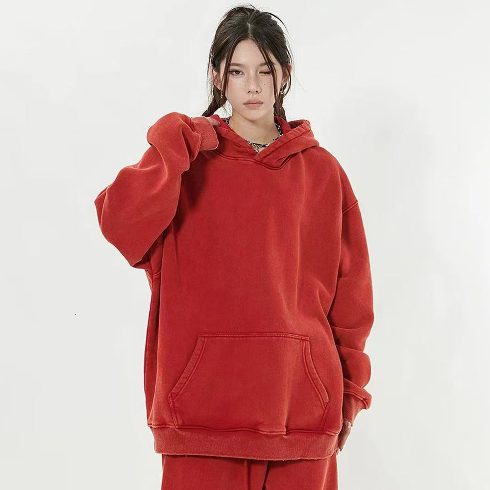 Special Hooded Autumn Winter Trendy hoodie Brand Cool Washed Hoodie Men's Fleece Lined Sweatshirt