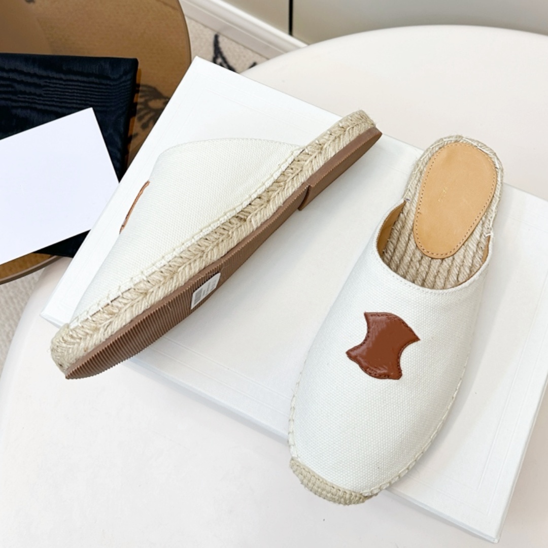 Triomphes de tissage pour femmes Tazz slipper chaussure décontractée robe de chaussure toile Stripe Mandis Mary Jane Luxury Shoe Fisherman Sneake