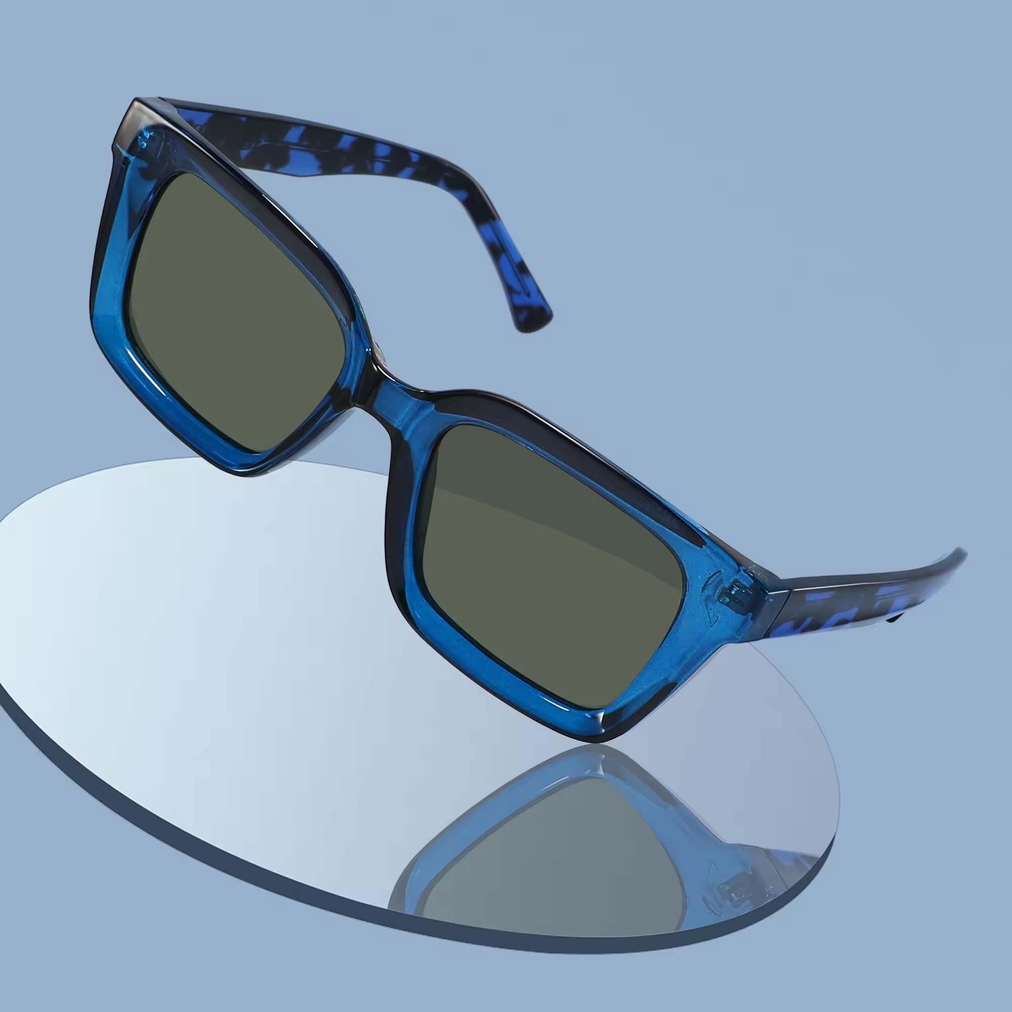2025 new small box square acetate sunglasses unisex retro polarized lens TR90 frame acetate sunglasses