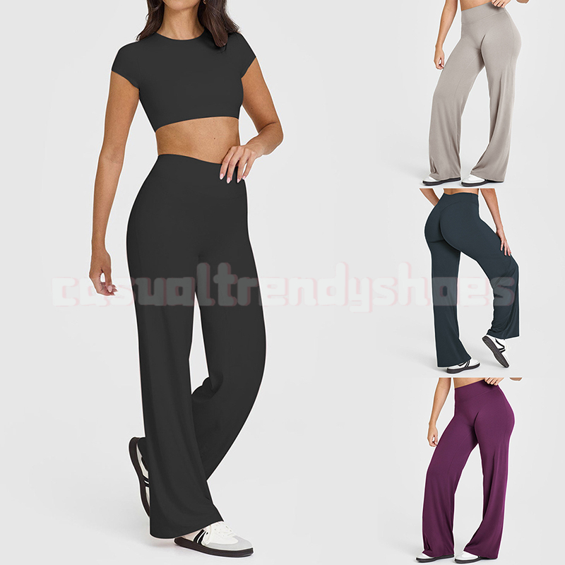Women's Yoga Pants Sports Pants Quick Dry Pants Fitness High Waist Straight Leg Summer Lightweight Loose Fit Workout Trousers for Gym Running O