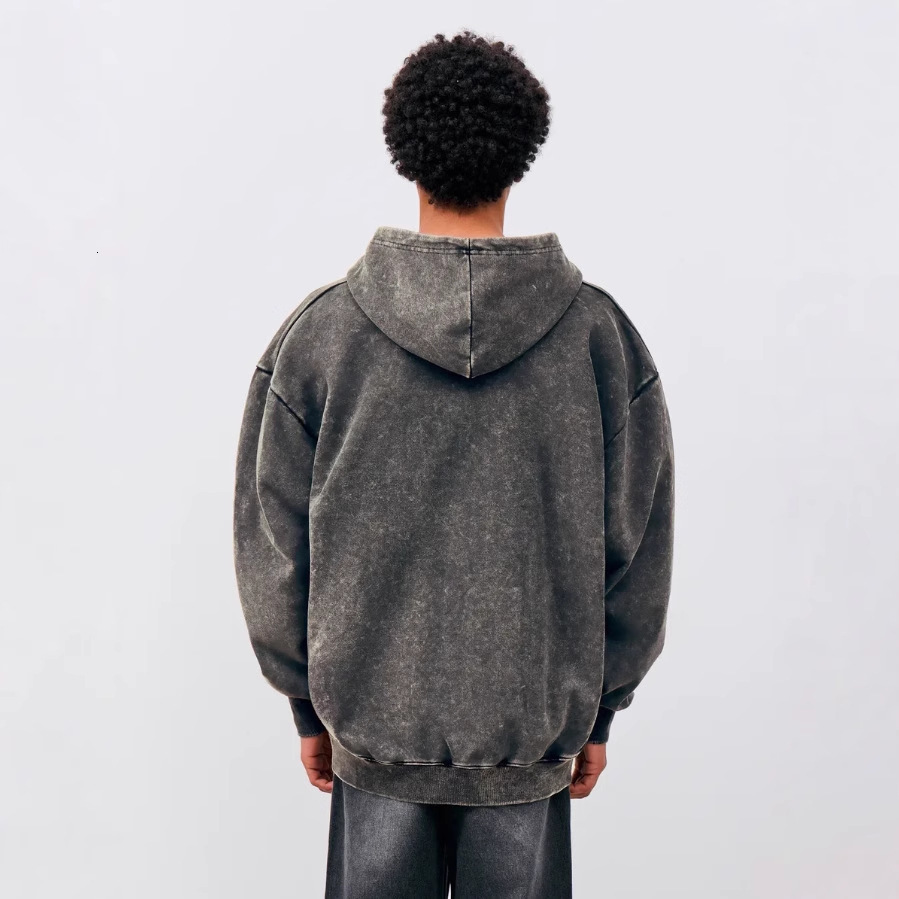 2025 Pure Cotton Hooded Men American Style Loose Oversize Unisex Autumn Winter hoodie Couple Sweatshirt