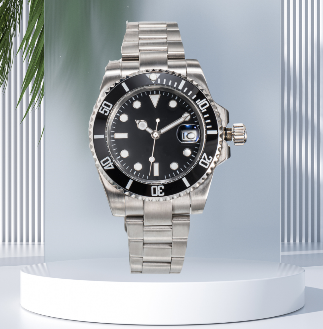 Men's Fashionable Brand Auto-Mechanical Luxury Watch Featuring a Sliding Lock & Elegant 41mm Design