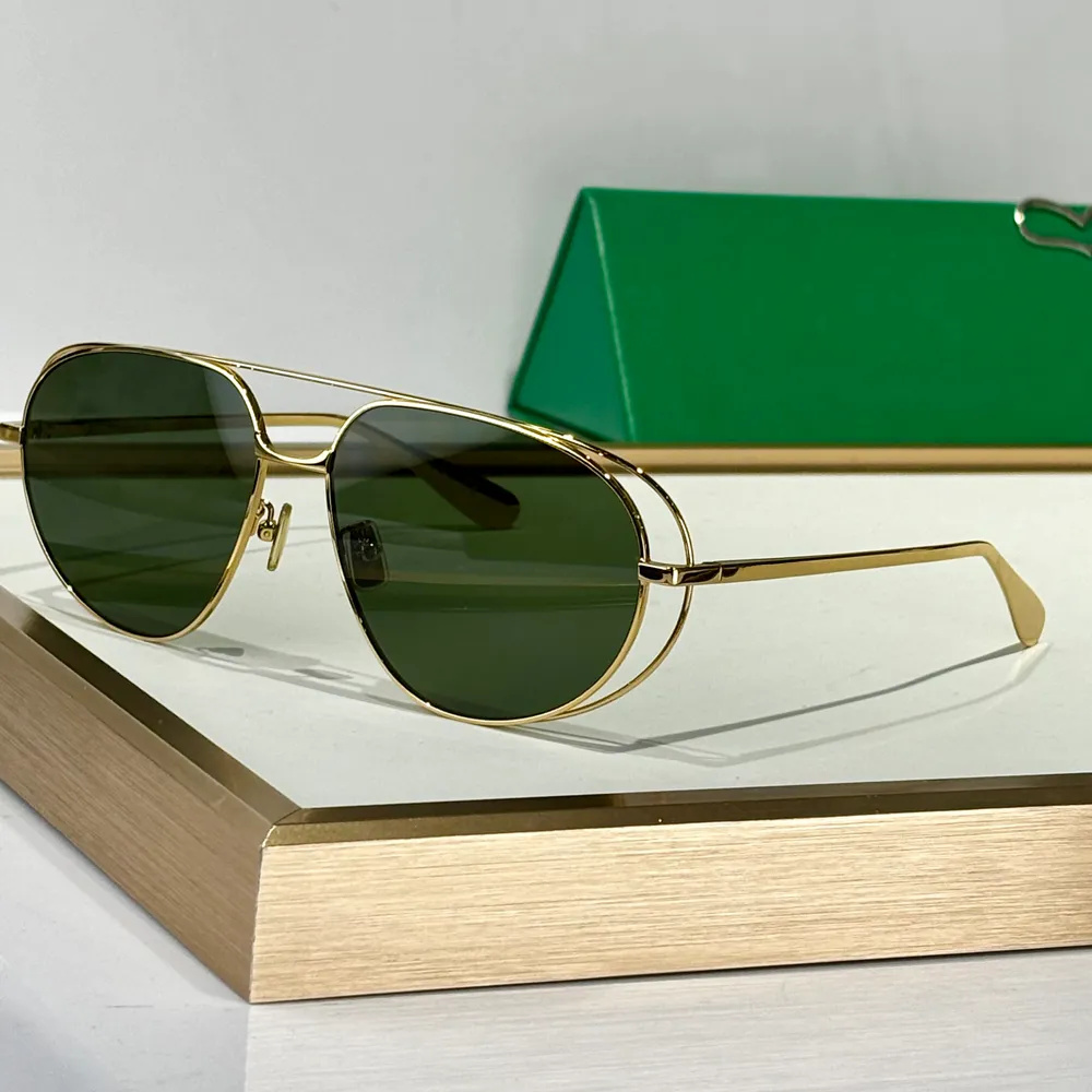 Lunettes de soleil vertes de qualité supérieure BV1344S Lunettes de soleil de créateurs pour femmes Lumi les lunettes de soleil Pilot Sunsses Men