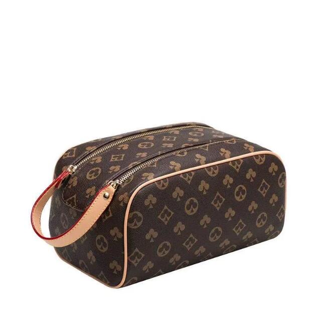 Designer Men Womens Double Zipper Makeup Femmes Lavage de lavage Grand Capacité Sacs de cosmétique Toilet Classic Travelling Toilet Bag