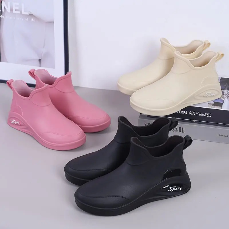 Bottes de pluie imperméables pour femmes mode Bottes d'eau adulte non glip