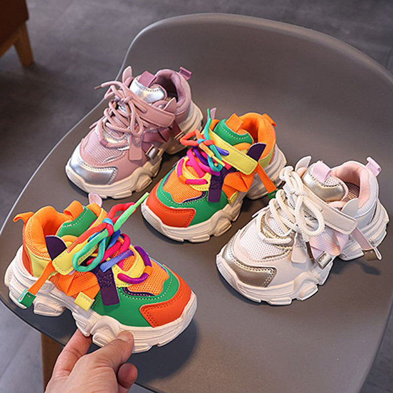 Sport Children Chaussures Kids Girls Sneakers Toddler Net Mesh Chaussures Casual Shoes Running Chaussures KidSzworld pour les enfants Tailles 21